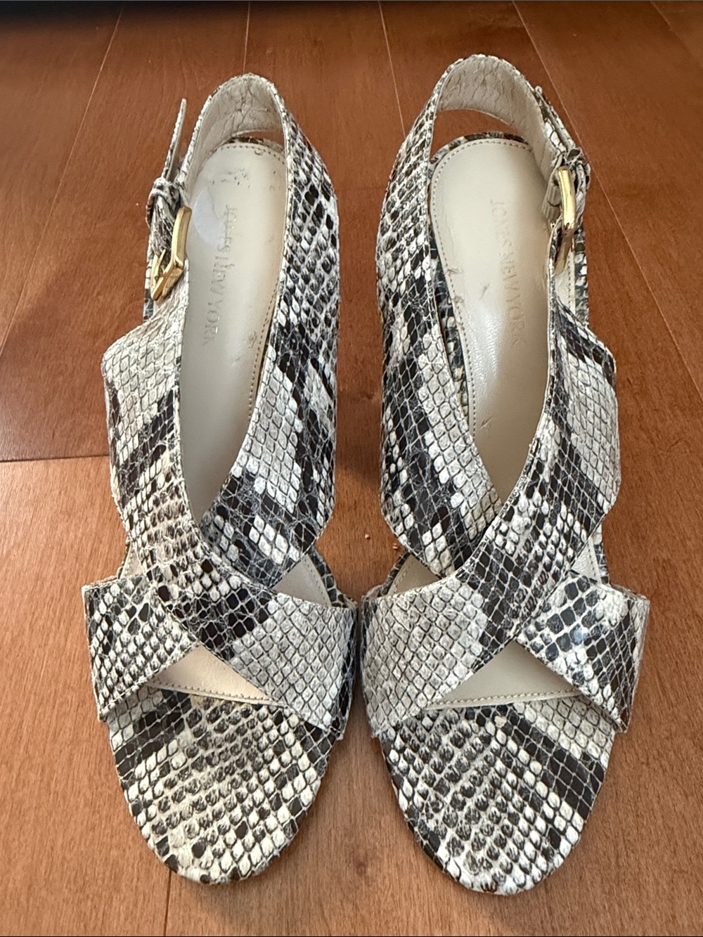 Faux Snake Skin Sandals